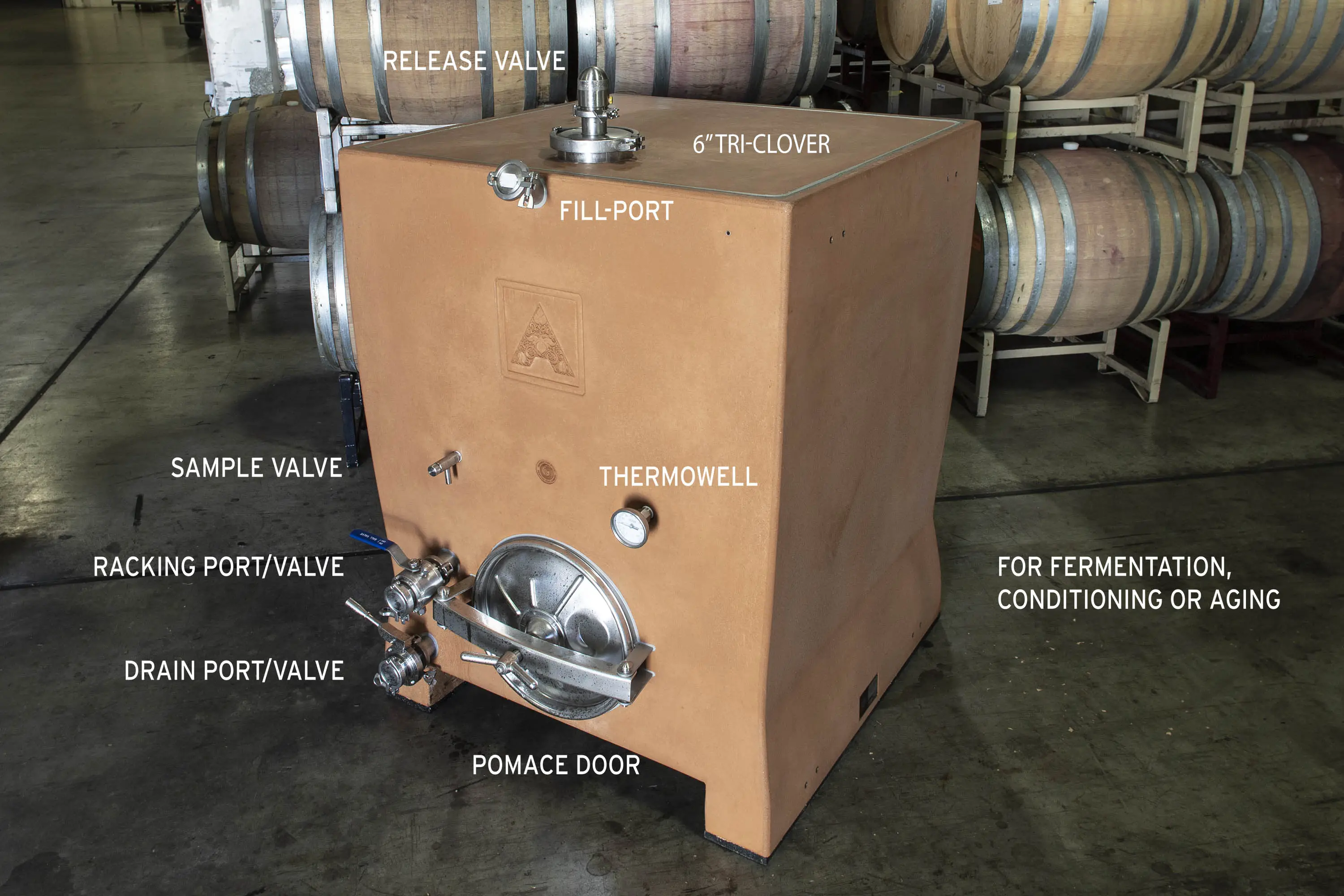 customized nubarrel concrete wine tanks